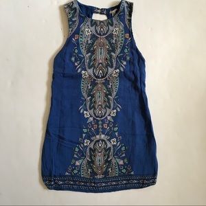 ECOTE URBAN OUTFITTERS BLUE BOHO DRESS SMALL